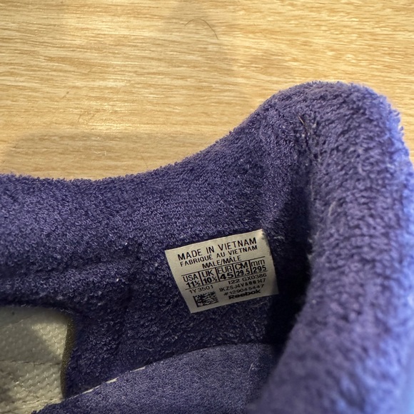 Reebok White, Purple, and Gold Men’s Club C Revenge Sneakers - Picture 7 of 8